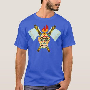 Camiseta Caveira Tribal Dual Ax 2