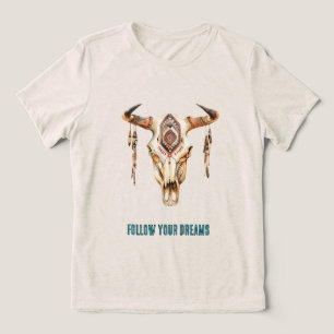 Camiseta Caveira Tribal Nativa