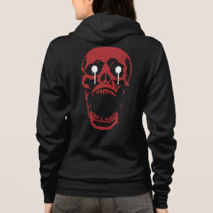 Camiseta Caveira Vermelha Derivada: Borda Gótica