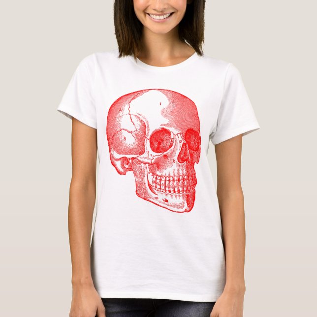 Camiseta Caveira - Vermelho (Frente)