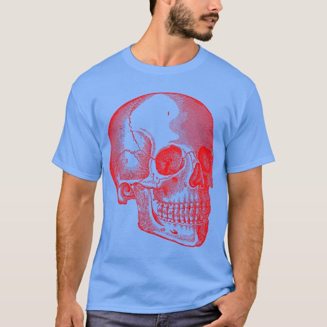 Camiseta Caveira - Vermelho (Frente)