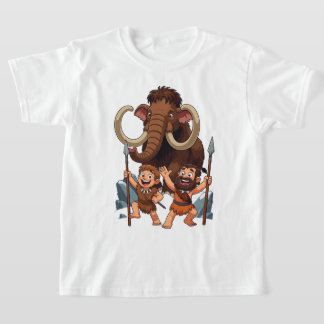 Camiseta Caveman Dad and Son Mammoth Hunt
