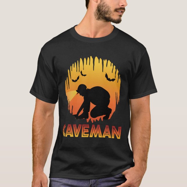 Camiseta Caveman - Espeleologia Engraçada (Frente)