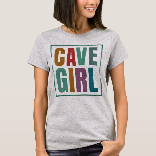 Camiseta Caverna-Caverna De Caverna Retro Subindo (Frente)