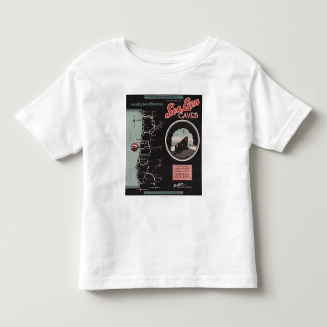 Camiseta Cavernas do leão de mar, Florença, Oregon (Frente)