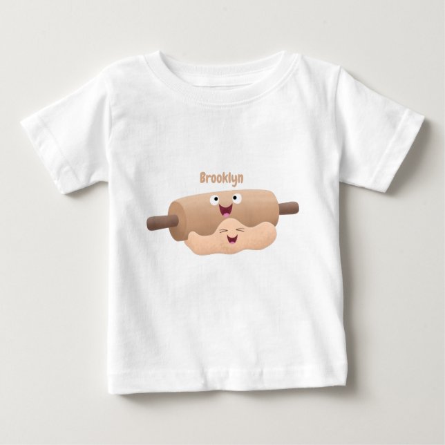 Camiseta Cavilha rolante e cartoon para pastelaria (Frente)