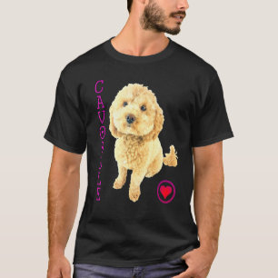 Camiseta Cavoodle Puppy Dog Poodle Cruzando Noodle Super Cu