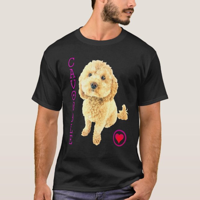 Camiseta Cavoodle Puppy Dog Poodle Cruzando Noodle Super Cu (Frente)