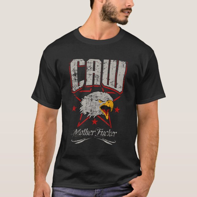 Camiseta Caw Madre F Águia Patriótica Para Americanos Reais (Frente)