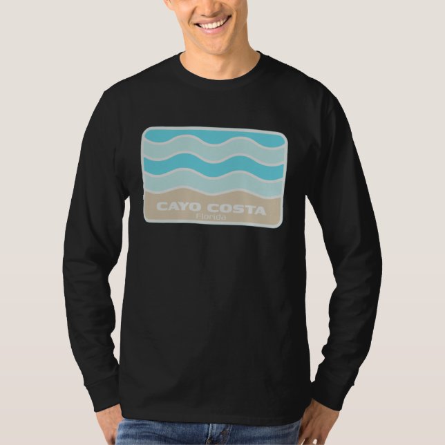 Camiseta Cayo Costa Florida Retro FL Waves Beach Souvenir (Frente)