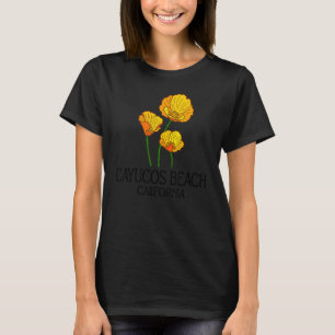 Camiseta Cayucos Beach California CA Poppy Flower State Cit