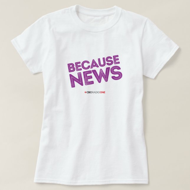 Camiseta CBC Porque Notícias Mulheres (Frente do Design)