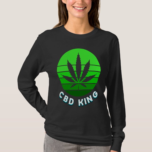 Camiseta CBD King Capsule Oil Vape CBD  Anxiety Pain Relief (Frente)