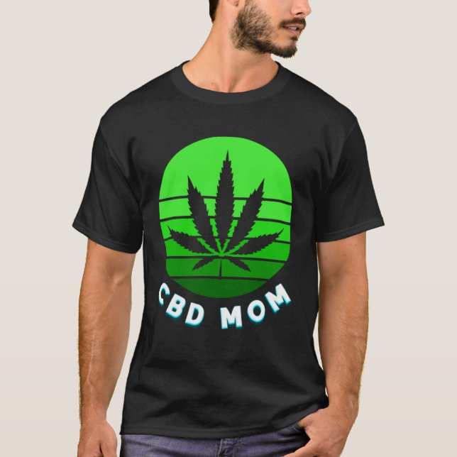 Camiseta CBD Mamãe Mamãe Diversão Maconha Vape Para Mulhere (Frente)