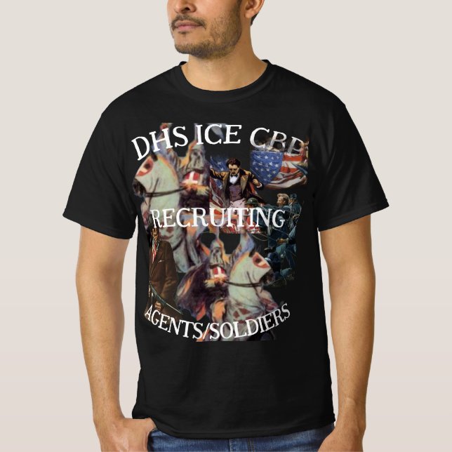 Camiseta CBP Contratando Patrulha de Fronteiras Aduaneiras  (Frente)
