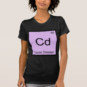 Camiseta Cd - Símbolo de Elemento Químico Cruzado de Dres