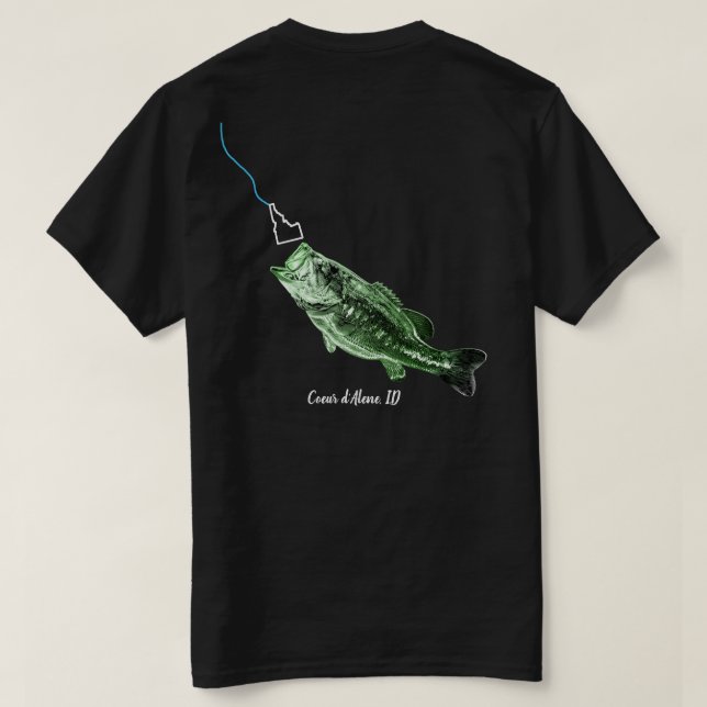CAMISETA CDA BASES - AQUI PESCA - IDAHO ESFORÇADO (Verso do Design)