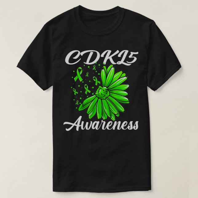 Camiseta CDKL5 Awareness epileptic encephalopathy Related L (Frente do Design)