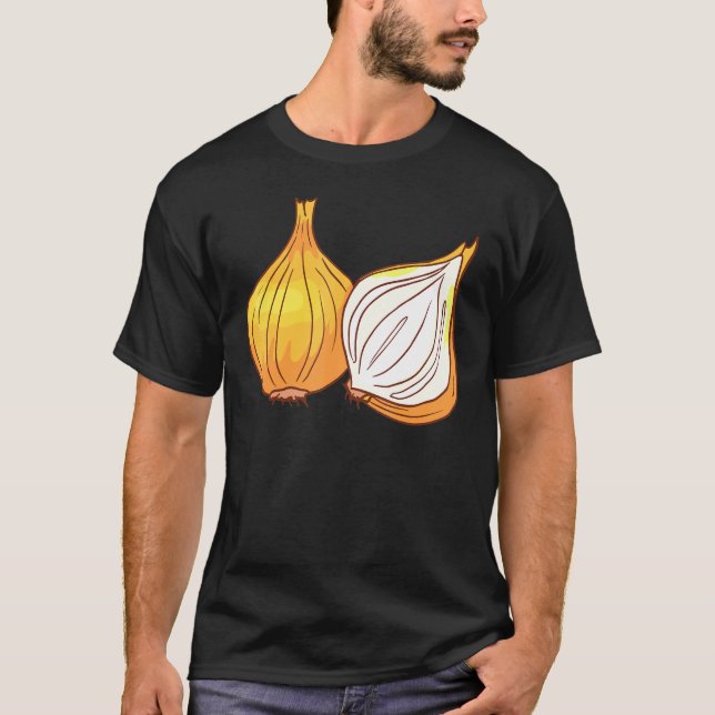 Camiseta Cebola amarela Vegetais Comida vegetariana (Frente)