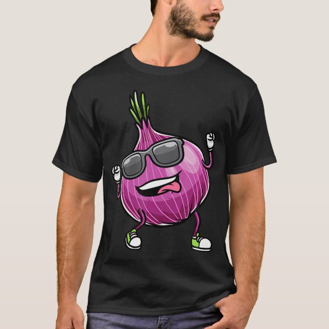 Camiseta Cebola Dançante Vermelha Legume (Frente)