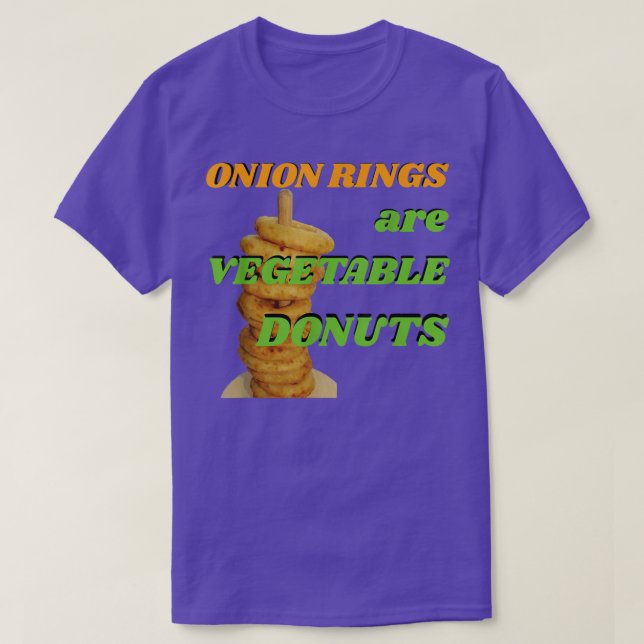Camiseta Cebola Engraçada T Rosquinhas Vegetais  (Frente do Design)