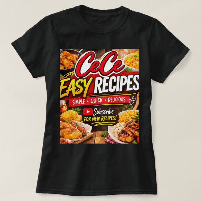 Camiseta Cece Easy Recipe (Frente do Design)