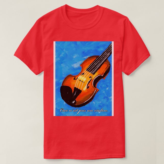 Camiseta Ceci nest pas un violon Graphic (Frente do Design)