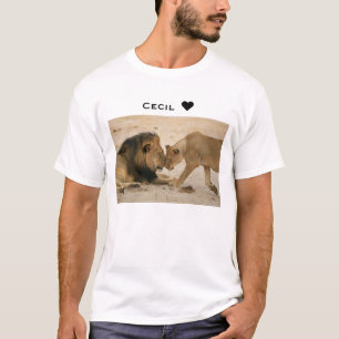 Camiseta Cecil mostra alguns leão & leoa do amor