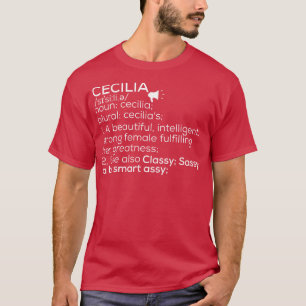Camiseta Cecilia Nome Cecilia Definição Cecilia Female Nam