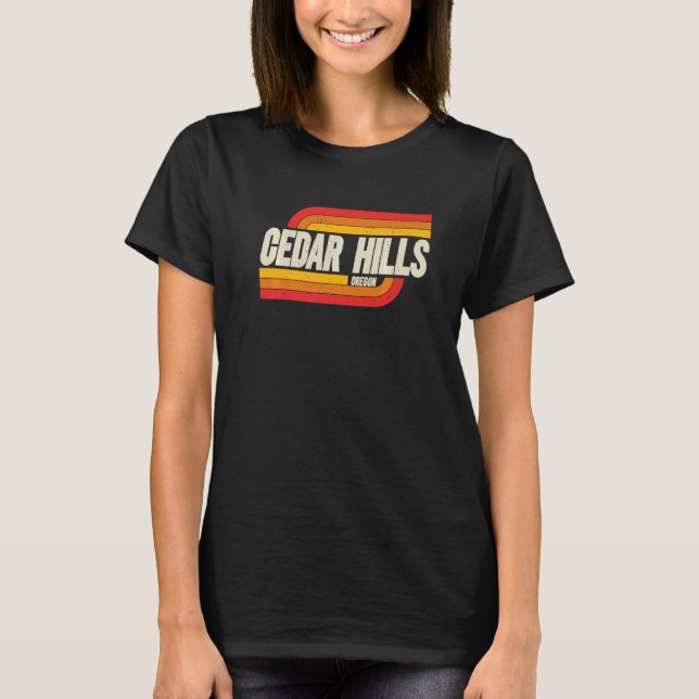 Camiseta Cedar Colinas Oregon Ou City Vintage (Frente)