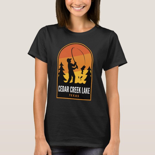 Camiseta Cedar Creek Lake Texas Fisheries (Frente)
