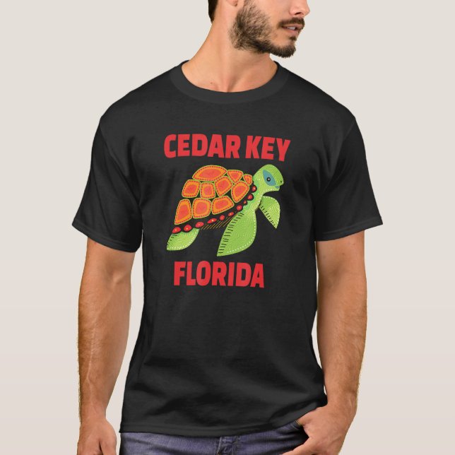 Camiseta Cedar Key Florida Sea Turtle (Frente)