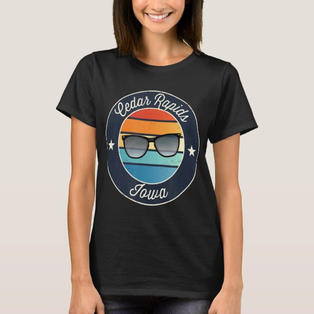 Camiseta Cedar Rapids Iowa Ia Vacation Souvenir Sunglass (Frente)