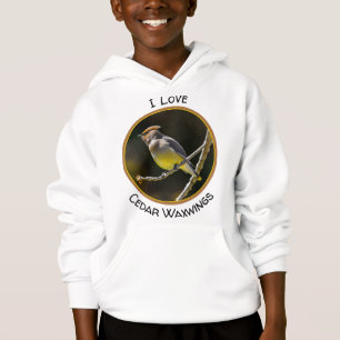 Camiseta Cedar Waxwing Songbird Original Foto de Pássaro Se
