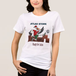 Camiseta Cegonha Atlas Marrocos Futebol 2026 Mascote Esport