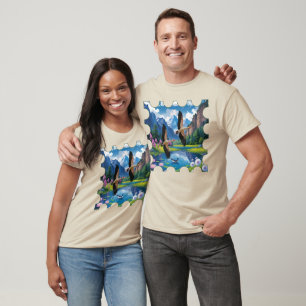 Camiseta Cegonha-bicuda no Parque Nacional de Paanajärvi