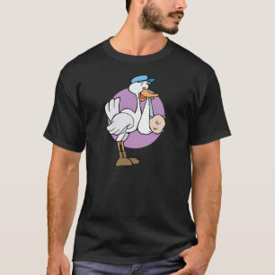 Camiseta Cegonha com bebê