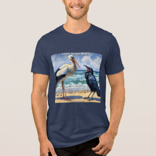 Camiseta Cegonha Corvo Louco – Papo de Pássaro de Praia