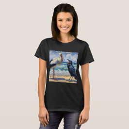 Camiseta Cegonha Corvo Louco – Papo de Pássaro de Praia
