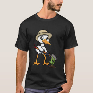 Camiseta Cegonha Jardinagem Hobby Jardineiro Natureza
