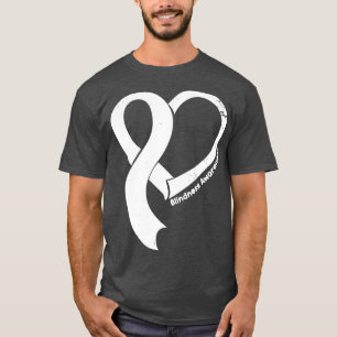 Camiseta Cegueira Consciência Pessoas Adoram Fita Coração F