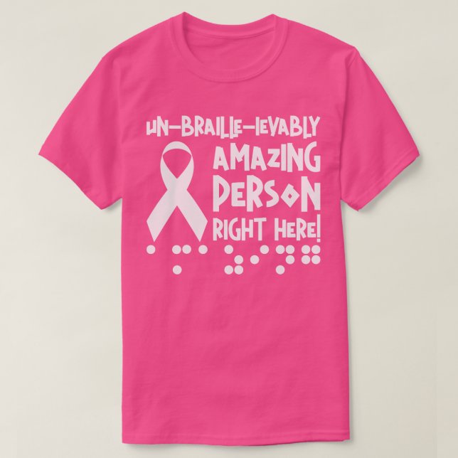 Camiseta Cegueira em Braille Consciência Cega Impar Visualm (Frente do Design)