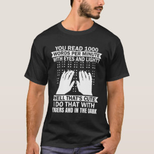 Camiseta Cegueira Sensibilização Cega Pessoas Brailler Leit
