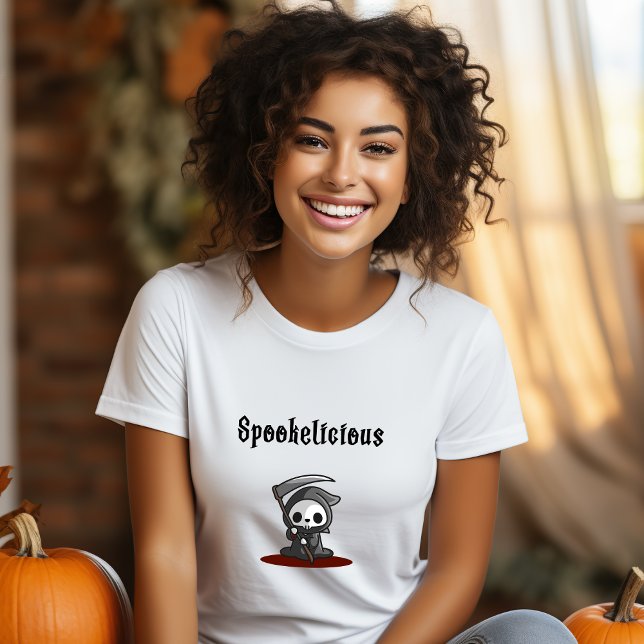 Camiseta Ceifador Bonito e Maluco de Halloween (Criador carregado)