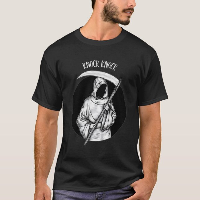 Camiseta Ceifador de Morte de Gótico Negro (Frente)