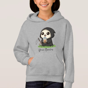 Camiseta Ceifador Fofo Bebendo Chá de Boba
