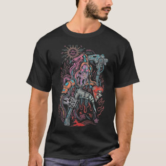 Camiseta Ceifador Neon: Morte ao Estilo Cyberpunk