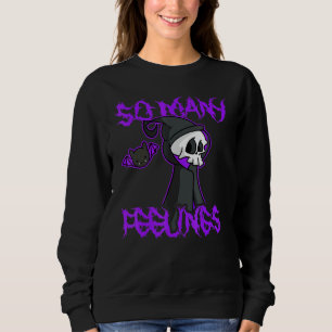 Camiseta Ceifador Sombrio de Heavy Metal Emo Sentimentos Pr