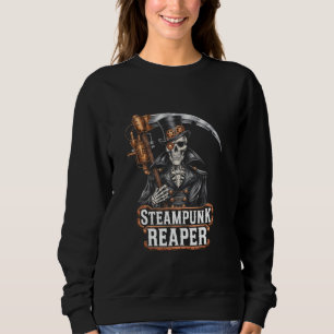 Camiseta Ceifador Steampunk Deus da Morte Engrenagens Carto