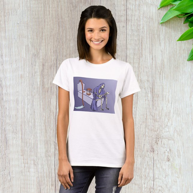 Camiseta Ceifeiro Esperando com Ampulheta (Criador carregado)